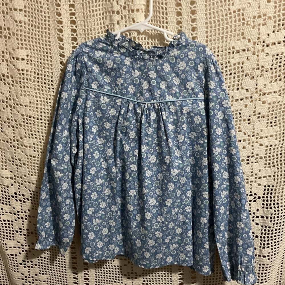 NWT Bisby Garden Blue Top Boutique Close-out Sale size 14
